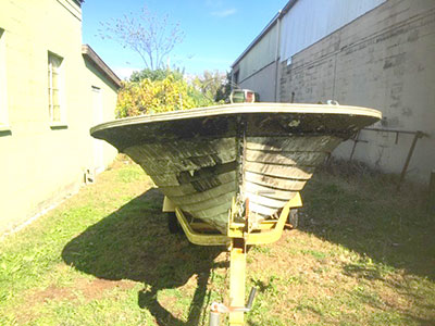 1963 16' Thompson Sea Coaster Deluxe with trailer