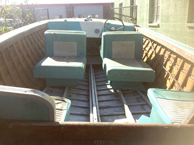 1963 16' Thompson Sea Coaster Deluxe with trailer